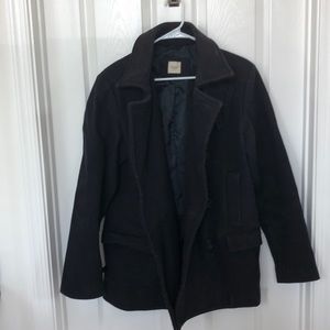 Navy Lands End Canvas Coat